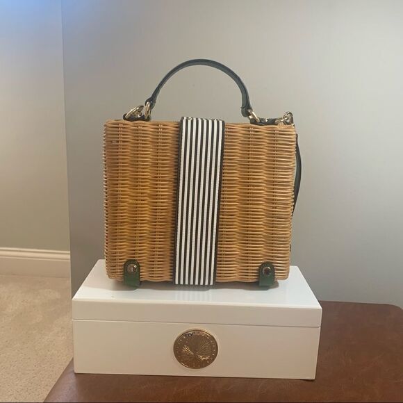 Henri Bendel Montauk Wicker Lunch Box - Picture 3 of 12